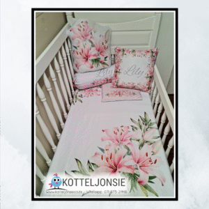 Flowers - Pink Lilies - Combo options or duvet only
